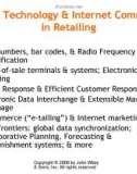 Lecture Management of retail buying – Chapter 6: Technology and internet commerce in retailing