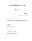 DINH DƯỠNG TRẺ EM (Kỳ 7)