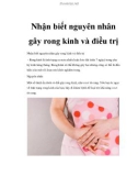 Nhận biết nguyên nhân gây rong kinh và điều trị