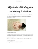 Một số rắc rối không nên coi thường ở nhũ hoa