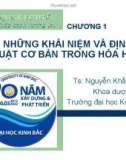 Bài giảng Hoá đại cương và vô cơ: Chương 1 - TS. Nguyễn Khắc Hồng