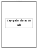 Thực phẩm tốt cho đôi mắt