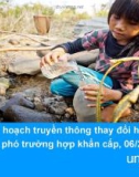 Bài giảng Lập kế hoạch truyền thông thay đổi hành vi ứng phó trường hợp khẩn cấp, 06/2016