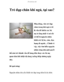 Trẻ đạp chăn khi ngủ, tại sao?