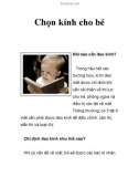 Chọn kính cho bé Khi nào cần đeo kính?