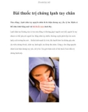 Bài thuốc trị chứng lạnh tay chân