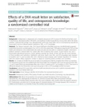 Effects of a DXA result letter on satisfaction, quality of life, and osteoporosis knowledge: A randomized controlled trial