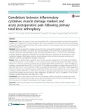 Correlations between inflammatory cytokines, muscle damage markers and acute postoperative pain following primary total knee arthroplasty