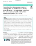 Secondhand smoke exposure, diabetes, and high BMI are risk factors for uterine cervical cancer: A cross-sectional study from the Korea national health and nutrition examination survey (2010–2018)