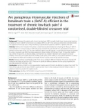 Are paraspinous intramuscular injections of botulinum toxin a (BoNT-A) efficient in the treatment of chronic low-back pain? A randomised, double-blinded crossover trial