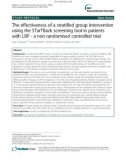 The effectiveness of a stratified group intervention using the STarTBack screening tool in patients with LBP - a non randomised controlled trial