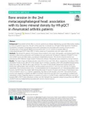 Bone erosion in the 2nd metacarpophalangeal head: Association with its bone mineral density by HR-pQCT in rheumatoid arthritis patients