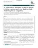 An assessment of the quality of care for children in eighteen randomly selected district and subdistrict hospitals in Bangladesh