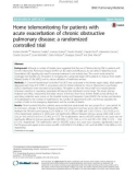 Home telemonitoring for patients with acute exacerbation of chronic obstructive pulmonary disease: A randomized controlled trial