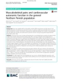 Musculoskeletal pains and cardiovascular autonomic function in the general Northern Finnish population