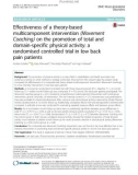 Effectiveness of a theory-based multicomponent intervention (Movement Coaching) on the promotion of total and domain-specific physical activity: A randomised controlled trial in low back pain patients