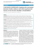 Exploring the association between family violence and other psychosocial factors in low-income Brazilian schoolchildren