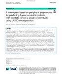 A nomogram based on peripheral lymphocyte for predicting 8-year survival in patients with prostate cancer: A single-center study using LASSO-cox regression