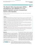 The Munich Wrist Questionnaire (MWQ) – development and validation of a new patient-reported outcome measurement tool for wrist disorders