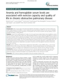 Anemia and hemoglobin serum levels are associated with exercise capacity and quality of life in chronic obstructive pulmonary disease