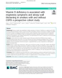 Vitamin D deficiency is associated with respiratory symptoms and airway wall thickening in smokers with and without COPD: A prospective cohort study