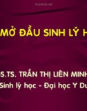 Bài mở đầu sinh lý học