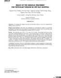 Kết quả điều trị phẫu thuật xoắn tinh hoàn tại Bệnh viện Hữu nghị Việt Đức