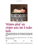 'Khám phá' và chăm sóc bé 3 tuần tuổi