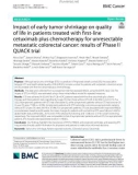 Impact of early tumor shrinkage on quality of life in patients treated with first-line cetuximab plus chemotherapy for unresectable metastatic colorectal cancer: Results of Phase II QUACK trial