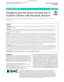 Prevalence and risk factors for bone loss in Southern Chinese with rheumatic diseases