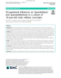 Occupational influences on Spondylolysis and Spondylolisthesis in a cohort of 18-year-old male military conscripts