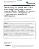 Rationale, design and methods of the Study of Work and Pain (SWAP): A cluster randomised controlled trial testing the addition of a vocational advice service to best current primary care for patients with musculoskeletal pain (ISRCTN 52269669)