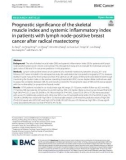 Prognostic significance of the skeletal muscle index and systemic inflammatory index in patients with lymph node-positive breast cancer after radical mastectomy