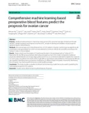 Comprehensive machine learning-based preoperative blood features predict the prognosis for ovarian cancer