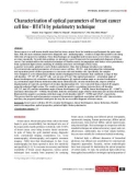 Characterization of optical parameters of breast cancer cell line - BT474 by polarimetry technique