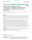 A phase I dose-escalation study of selumetinib in combination with docetaxel or dacarbazine in patients with advanced solid tumors