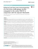 Enhanced and long term immunogenicity of a Her-2/neu multi-epitope vaccine conjugated to the carrier CRM197 in conjunction with the adjuvant Montanide