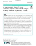 A new pragmatic design for dose escalation in phase 1 clinical trials using an adaptive continual reassessment method