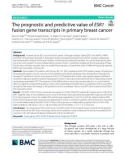 The prognostic and predictive value of ESR1 fusion gene transcripts in primary breast cancer