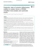 Prognostic value of systemic inflammatory markers in ovarian Cancer: A PRISMAcompliant meta-analysis and systematic review