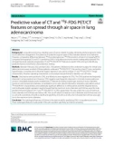 Predictive value of CT and 18F-FDG PET/CT features on spread through air space in lung adenocarcinoma