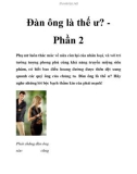 Đàn ông là thế ư? Phần 2