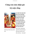 Cùng con cảm nhận giá trị cuộc sống