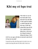 Khi mẹ có bạn trai