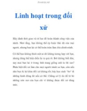 Linh hoạt trong đối xử