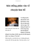 Khi chồng phân vân về chuyện làm bố