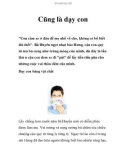 Cũng là dạy con