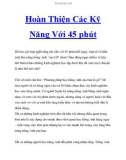 Hoàn Thiện Các Kỹ Năng Với 45 phút