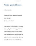 Verbs - perfect tenses