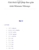 Giải thích ngữ pháp theo giáo trình Minnano NihongoBài 11